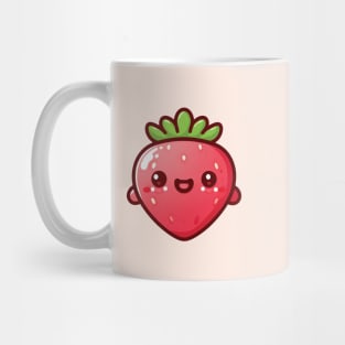 Strawberry Smile Face Emoji Mug